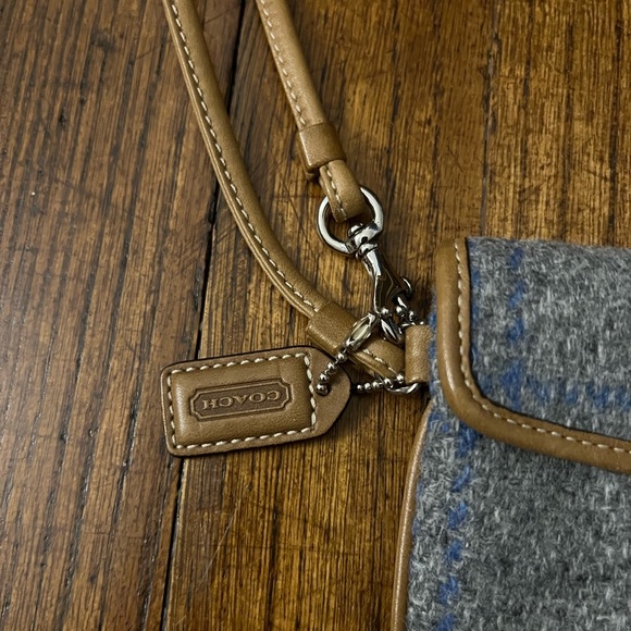 Coach Wool Plaid Wristlet - Picture 3 of 5